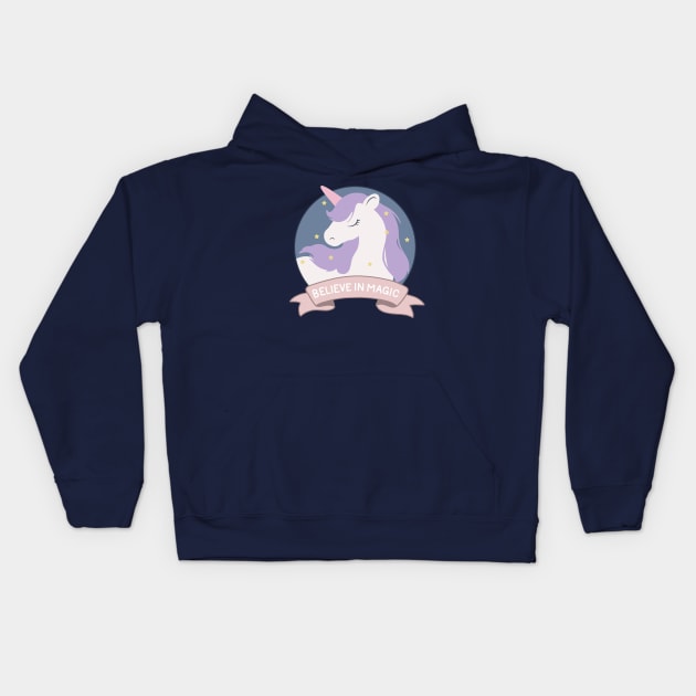 Unicorn Kids Hoodie by valentinahramov